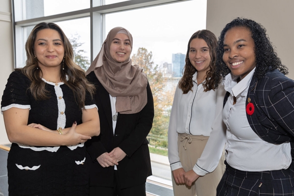 Nina Jabbari, Aya Abu-Libdeh, Claire Buxton, and Crystal Bryan