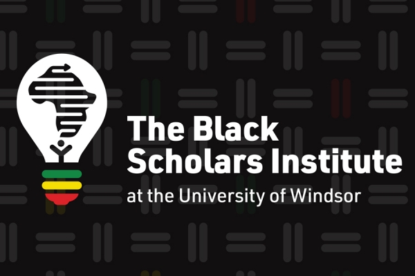 logo of the Black Scholars Institute a stylized Africa inside a lightbulb