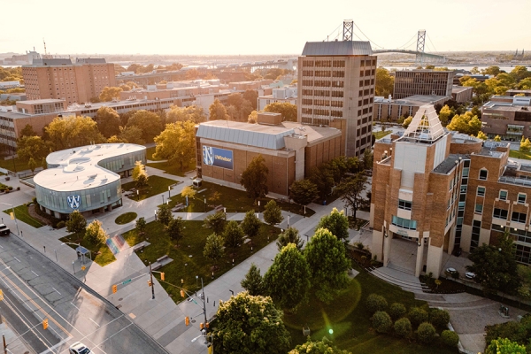 campus at sunset