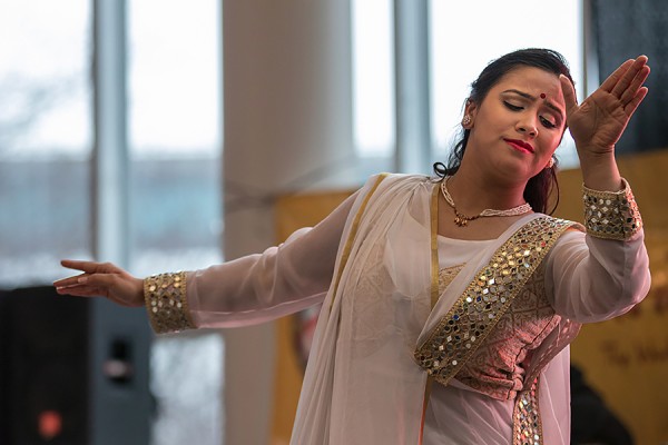 Dancer in traditional Indian dress.