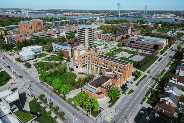 aerial view of campus