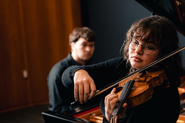 music students in recital