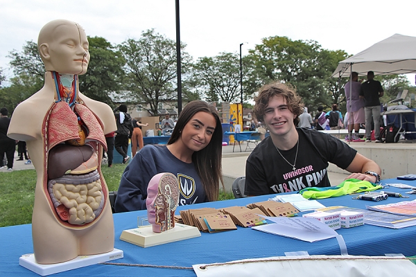 nursing students staff table at Involvement Fair