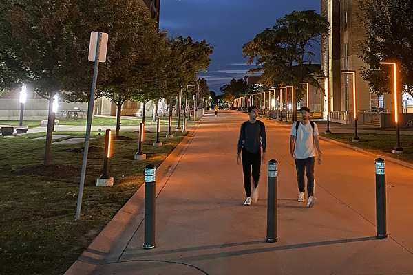 lights along Turtle Island Walk