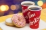 doughnuts and cups of Tim Hortons coffee