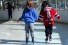 kids skating on rink in park