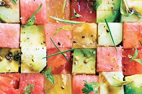 tomato-melon cubes