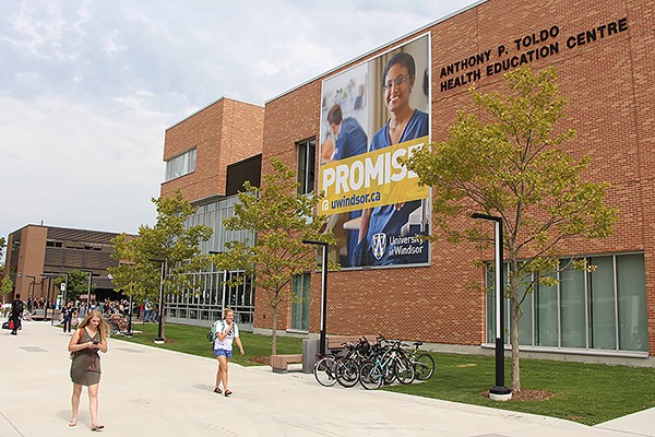 &quot;Promise&quot; poster outside Toldo Health Education Centre.