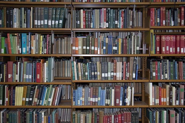 shelves of books