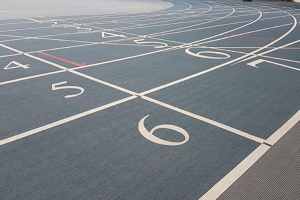 track inside Dennis Fairall fieldhouse