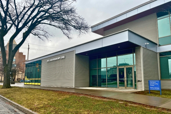 west entrance to Joyce Entrepreneurship Centre