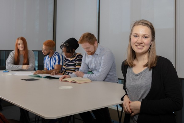 Students looking like they could lead tours