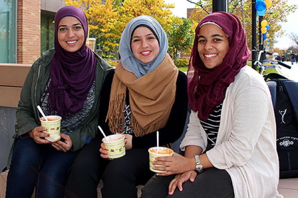 Afnane Kraba, Sarah Al-Zaher and Khadija Shamisa