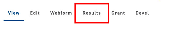 Webform Results Tab