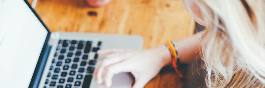 Woman using laptop 