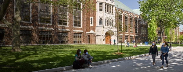 Return to campus image showing Dillon Hall