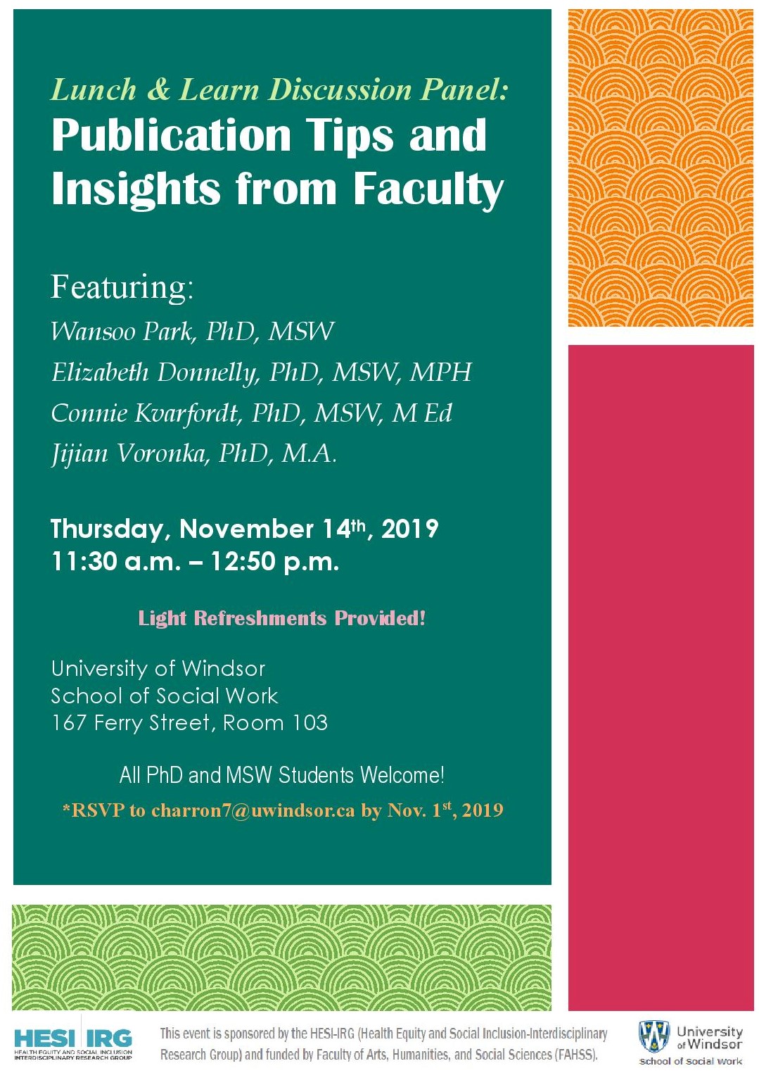 Poster of Publication Tips and Insights from Faculty Event