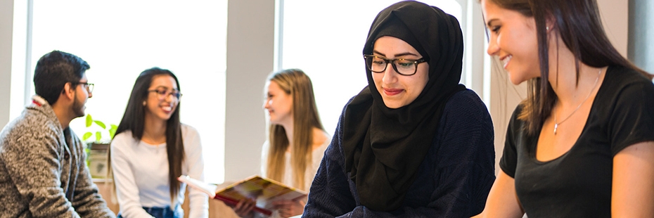 Students studying together