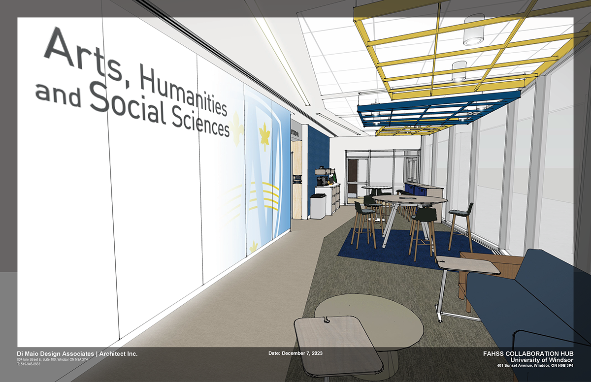 Artist's rendering of Phase 1 of the FAHSS Students Collaboration Hub