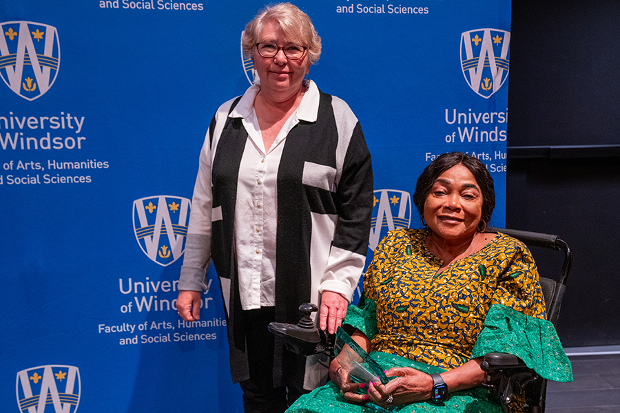 Research/Creative Activity Excellence Award:  Presented by Dr. Tanya Basok, associate dean, research to Dr Francisca Omorodion, Sociology & Criminology