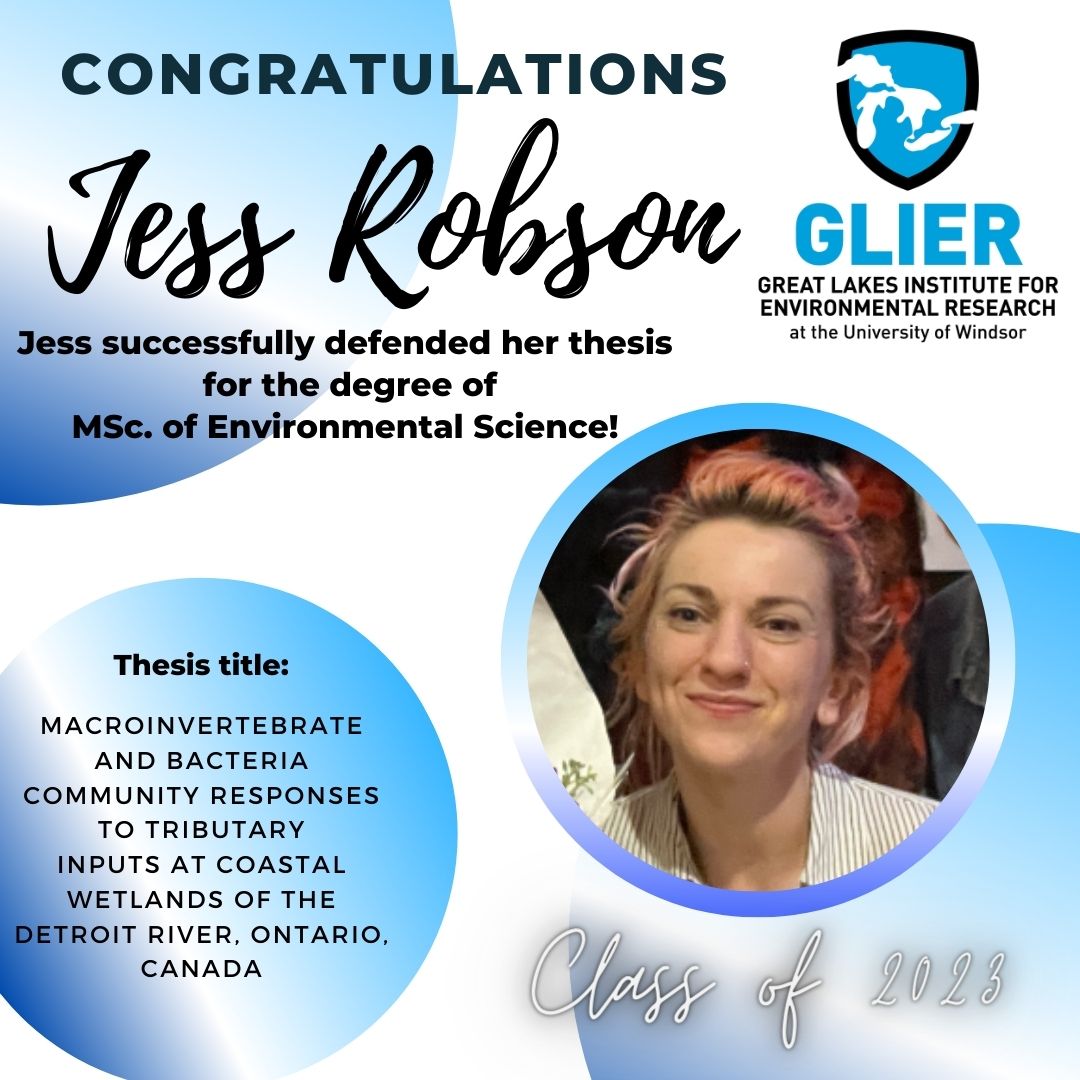 Poster for M.Sc defence of Jess Robson