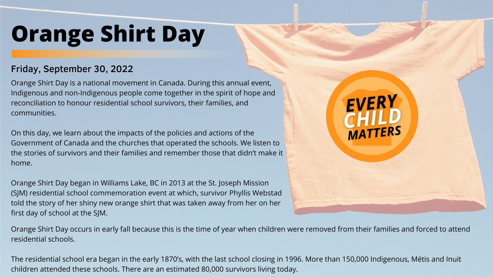Orange Shirt Day Indigenous Peoples
