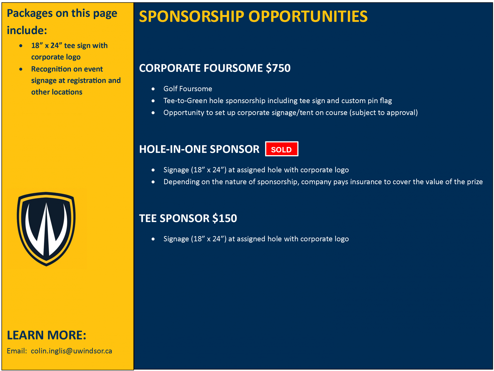 Lancer XC/TF Golf Tournament - Sponsorship | Kinesiology