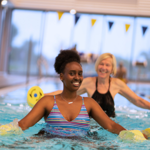 Women swimming in Aquatics Class