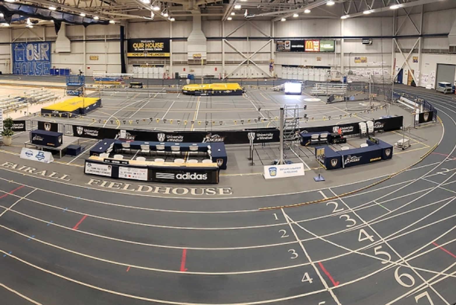 Aerial view of Fieldhouse