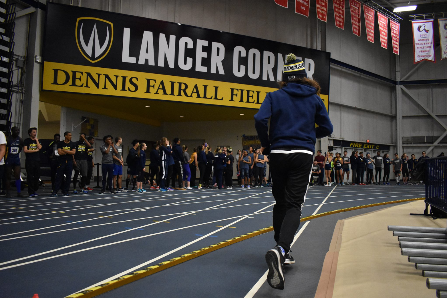 Runner with Lancer corner in background