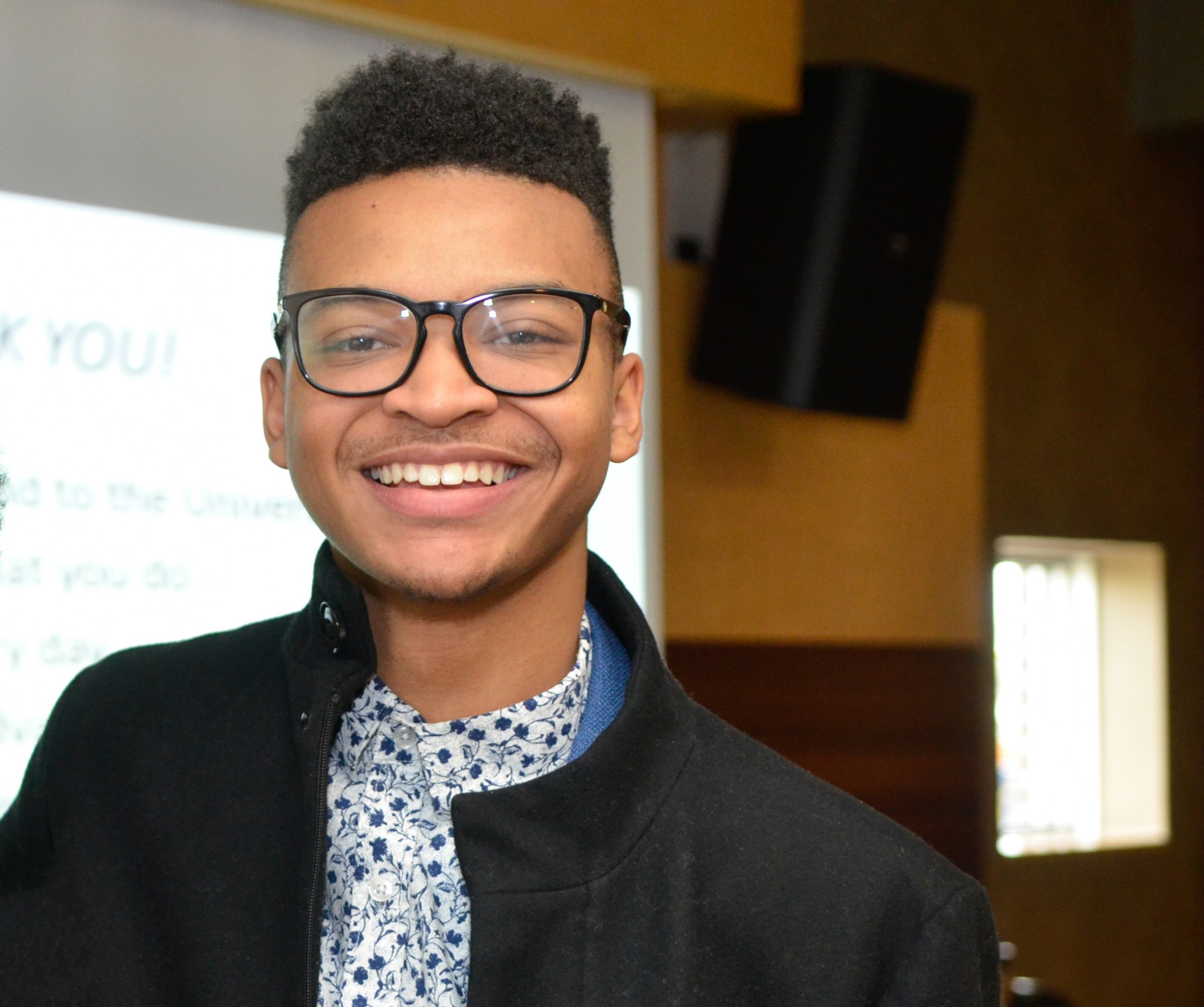 photo of Jeremiah Bowers smiling at event