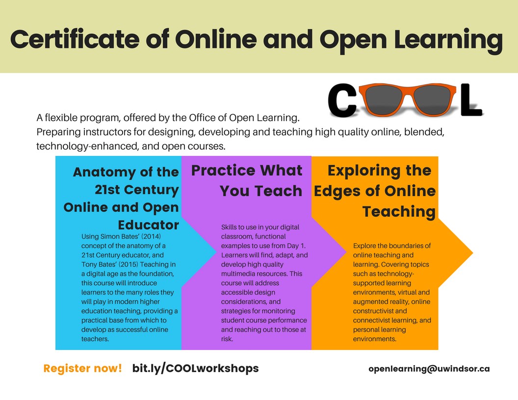 OOL Office of Open Learning Certificate of Online and Open Learning