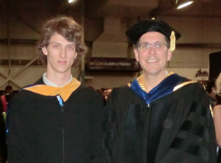 Beau Greaves and Dr. Rehse after convocation