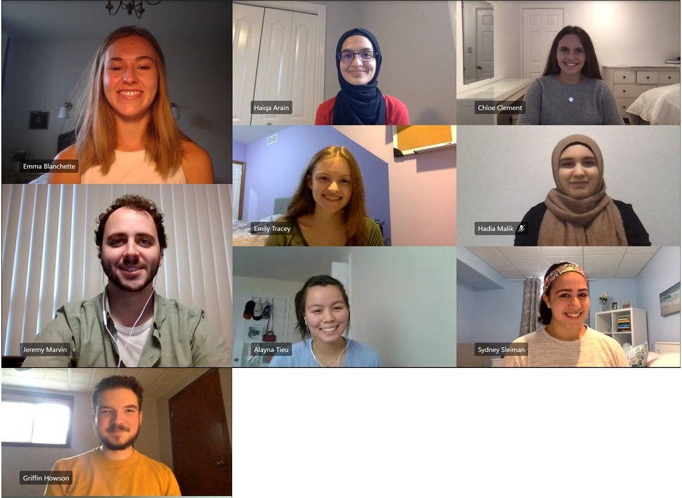 Students in the fall 2020 research group