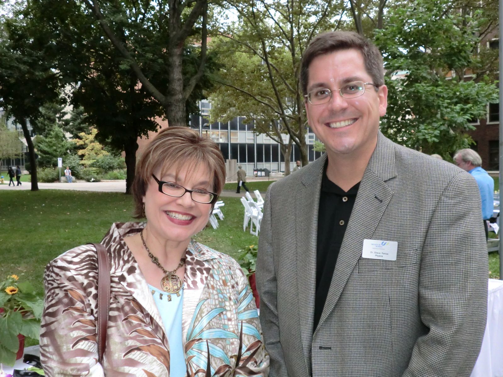 Dr. Rehse and the Dean of the Faculty of Science, Dr. Marlys Koschinsky