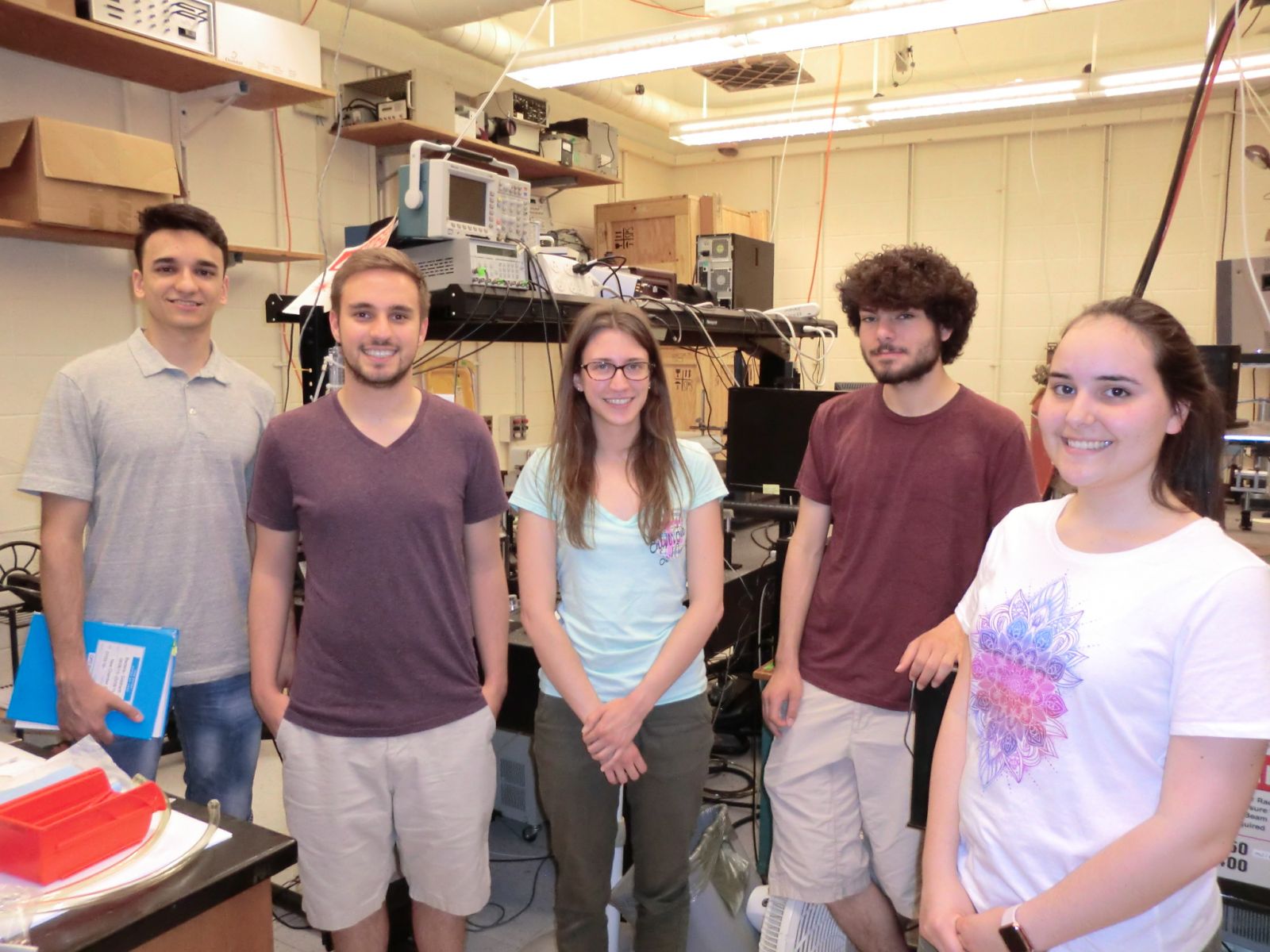 Students on placement in the Rehse lab during the Summer 2018