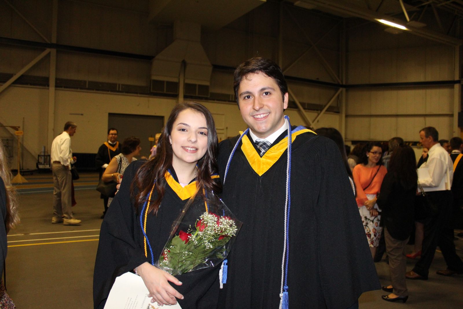  Vlora Riberdy and Anthony Piazza at convocation