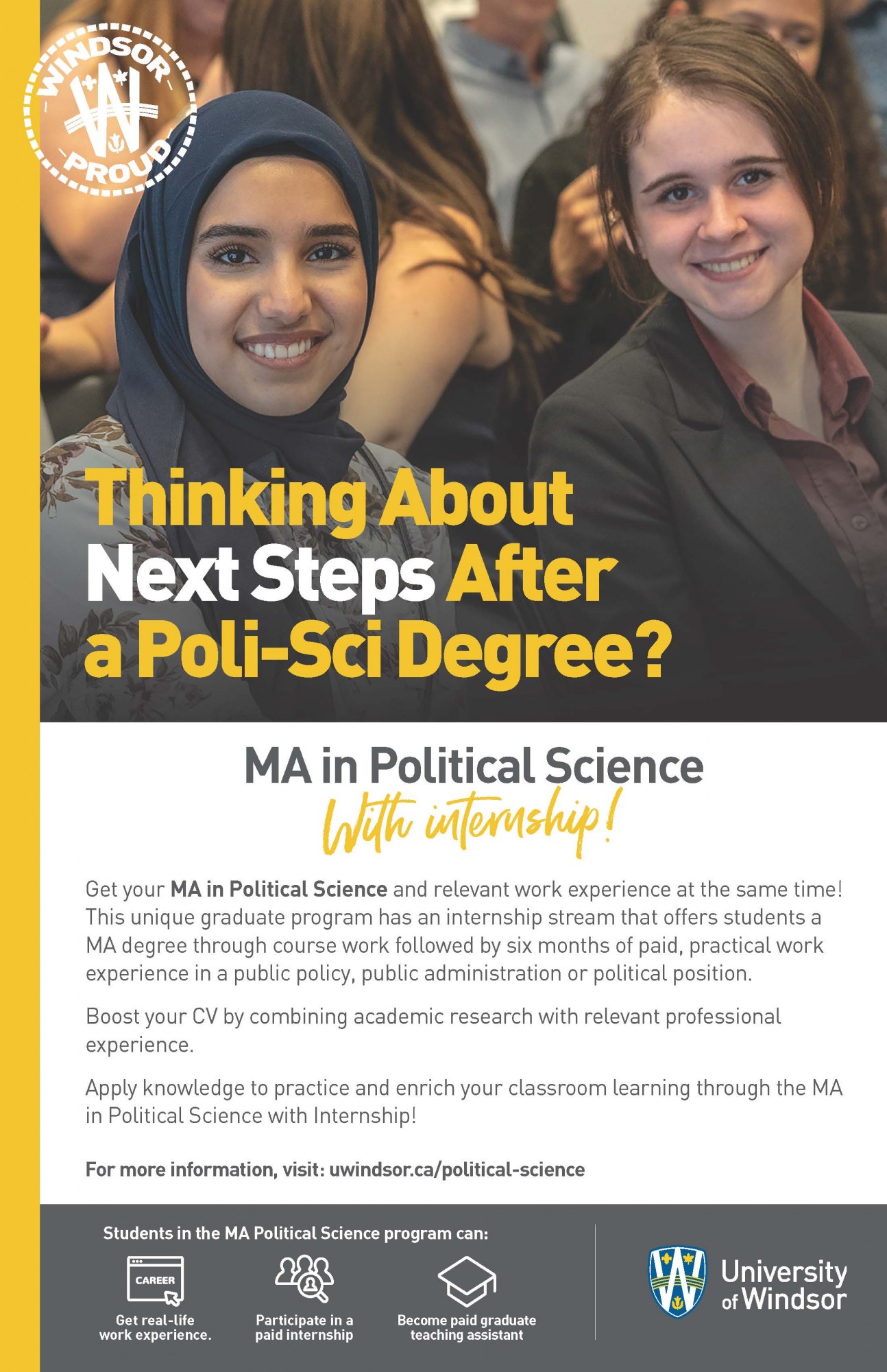 MA with Internship Option Department of Political Science