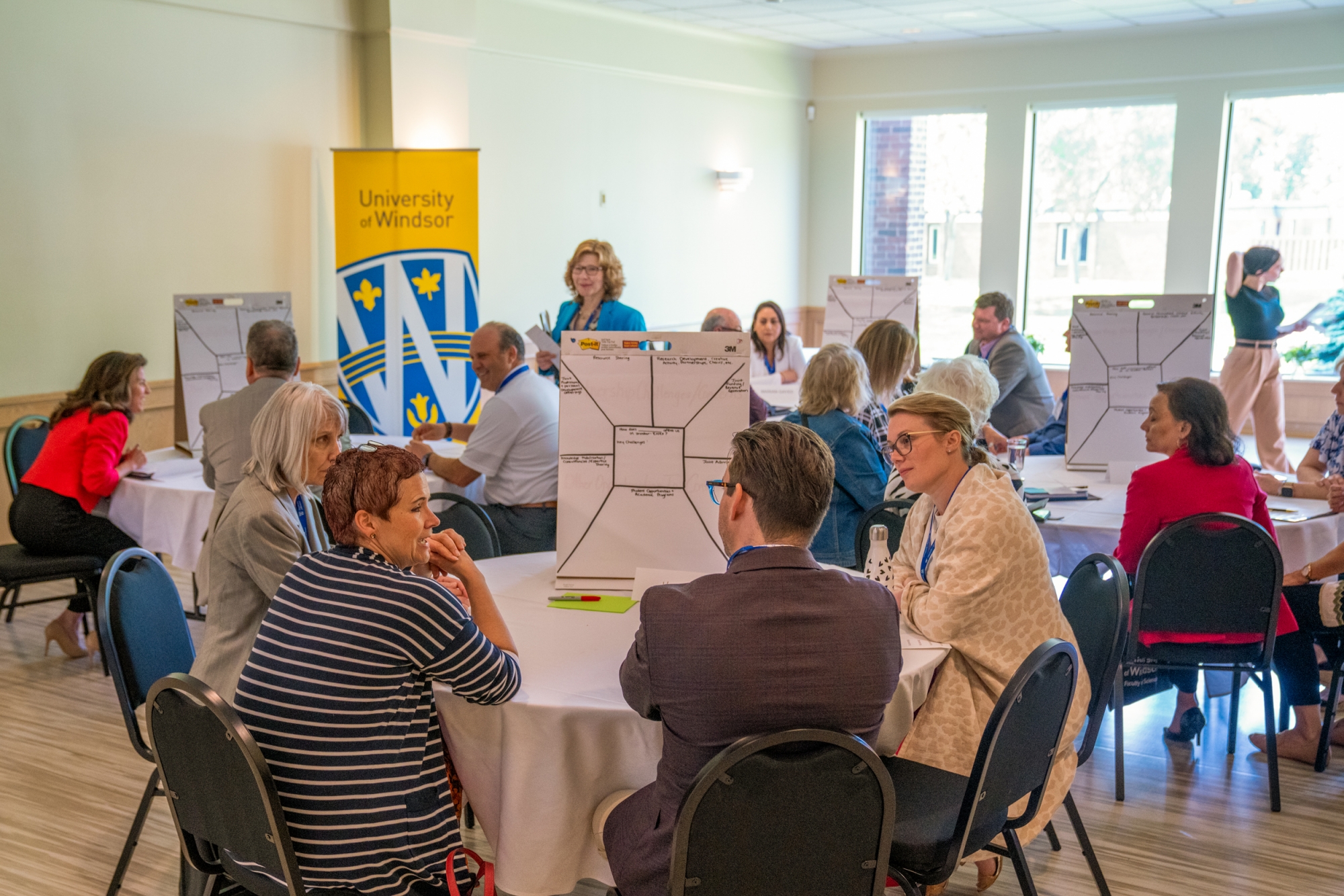 Members of the University of Windsor engage with mayors and chief administrative officers during the inaugural Mayors and CAOs Forum at the Univeristy of Windsor on May 24, 2023.