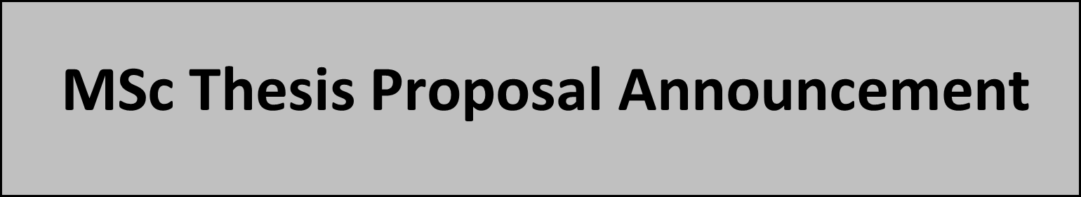 MSc Thesis Proposal Announcement Logo 