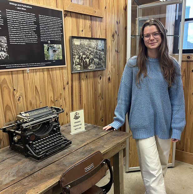 Sheena Bennett at the Jack Miner Migratory Bird Sanctuary.