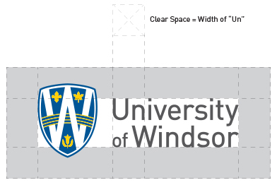 Graphic of protective space around logo