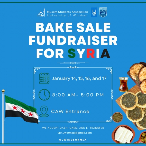 Bake Sale Fundraiser for Syria