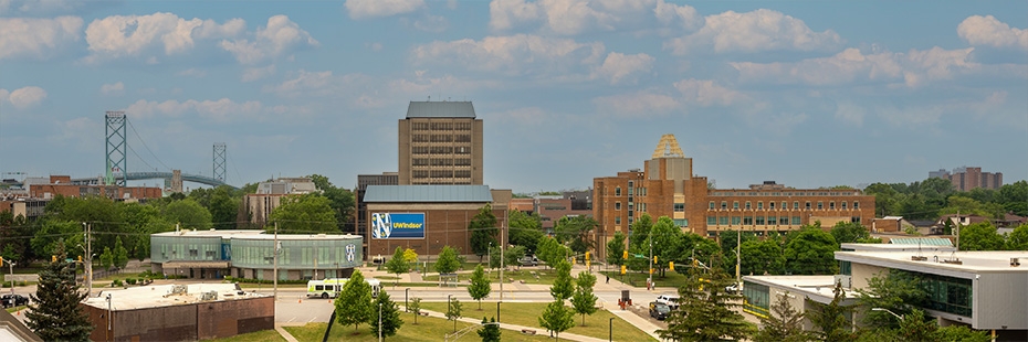 panoramic shot of university of windsor campus