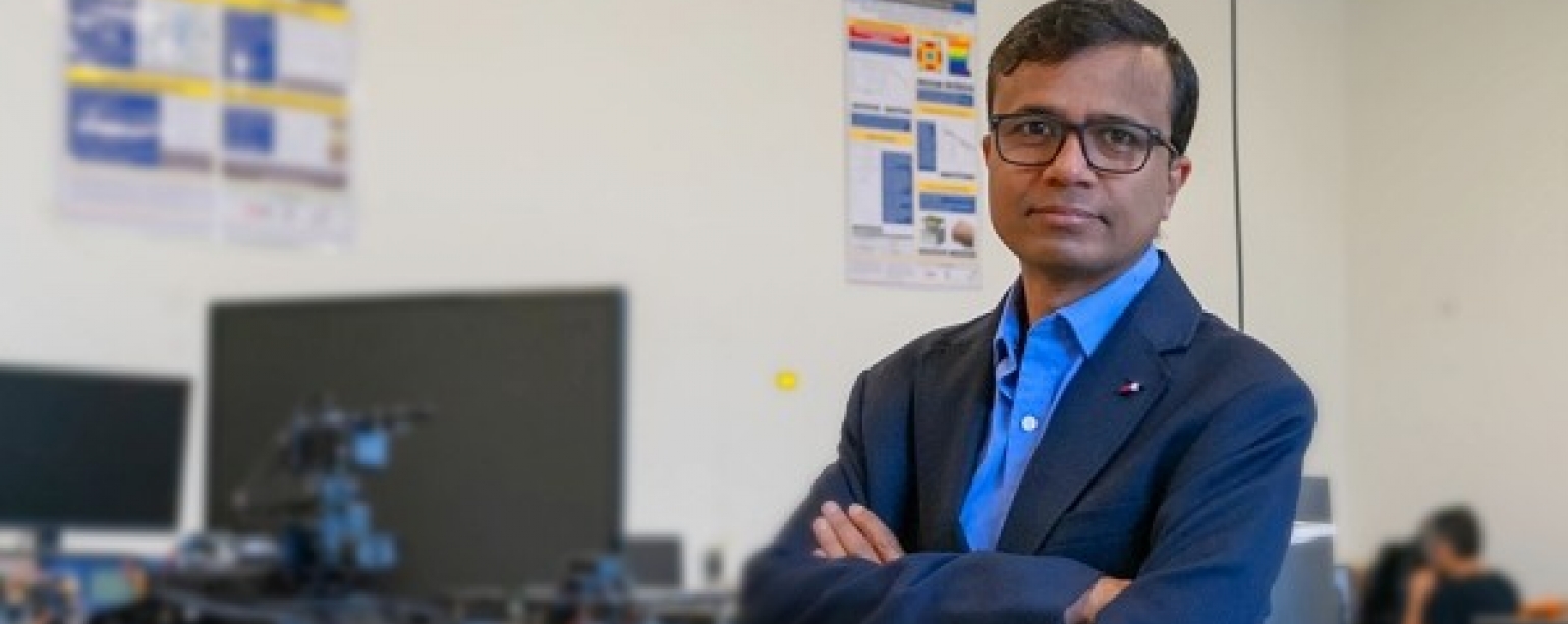 Engineering professor Jalal Ahamed is leading a project exploring a new material to keep electronic time.