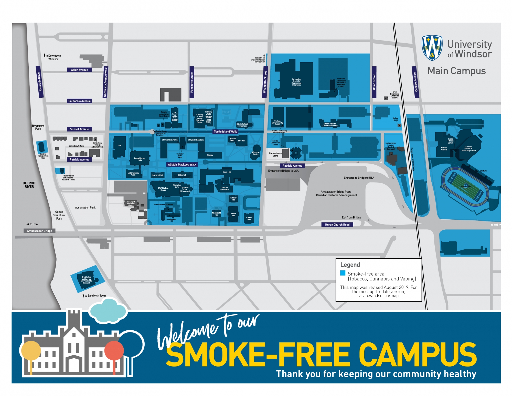 Campus Map Smoke-Free Zone