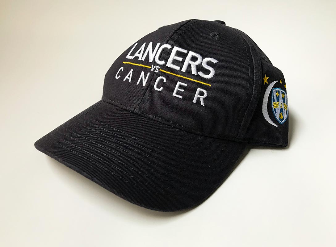 Lancer vs Cancer blue baseball cap