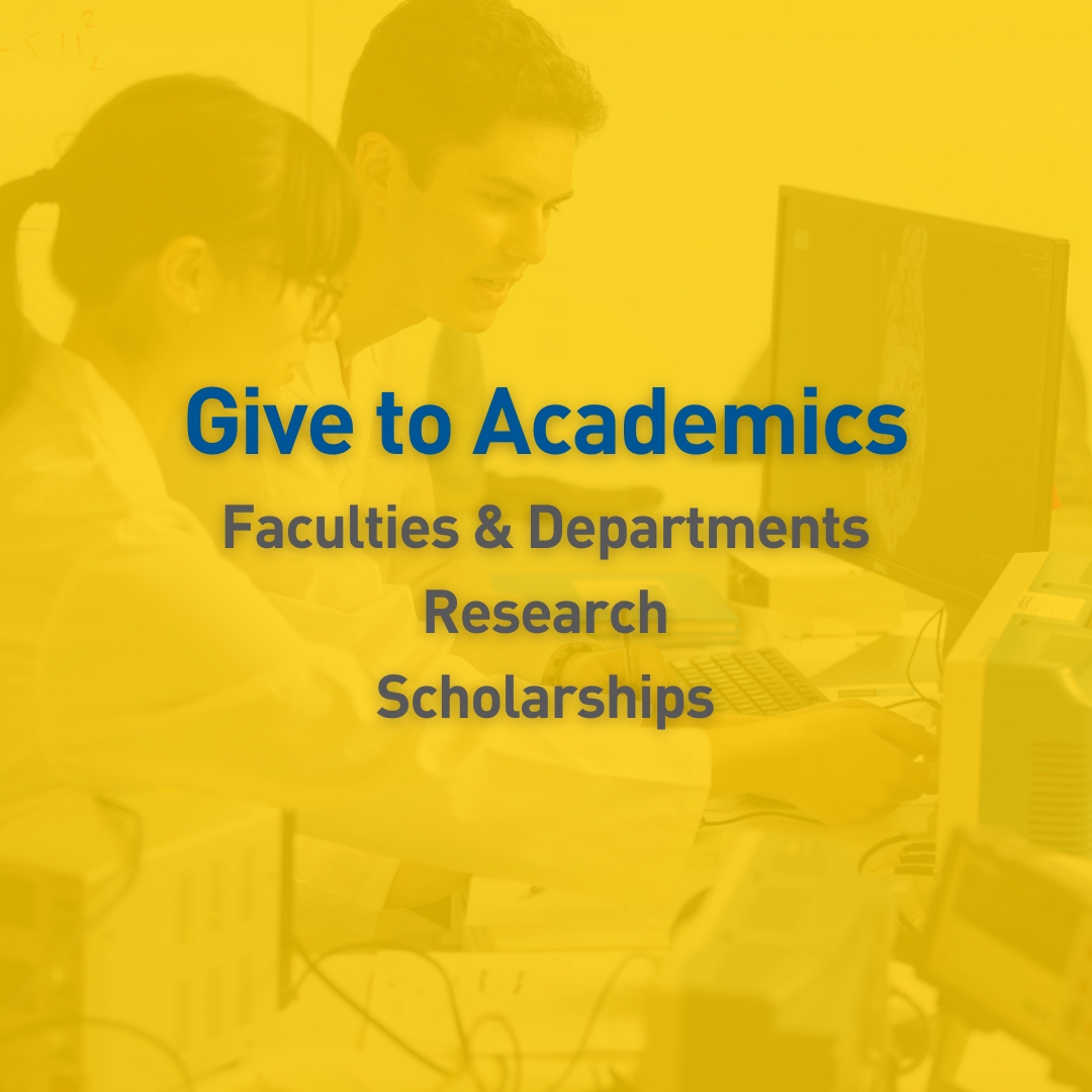 Give to Academics Image with link to donate