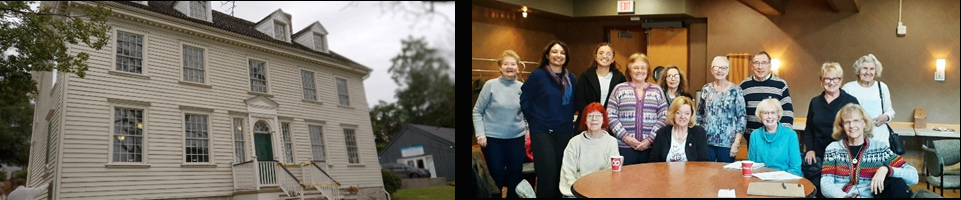 Collage of Baby House Museum on Sandwich Street and people attending an UNICOM event.