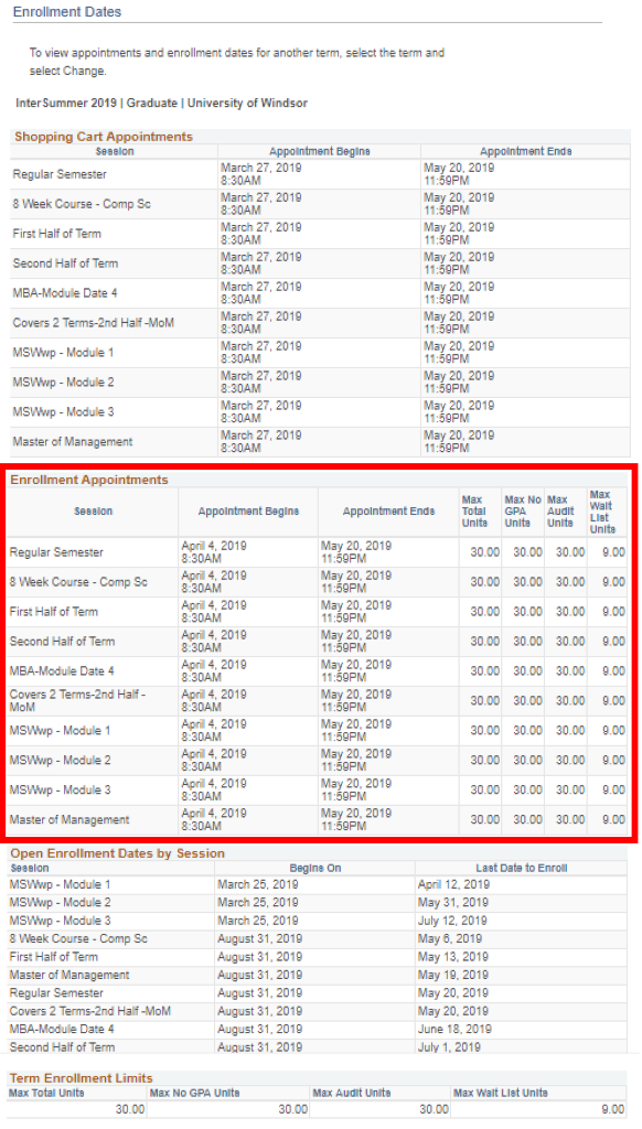 ask.UWindsor - How do I know when to register for classes?